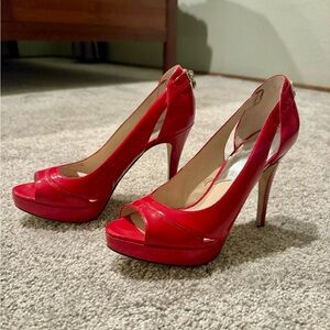 Michael Kors Red Open-Toes Pumps
